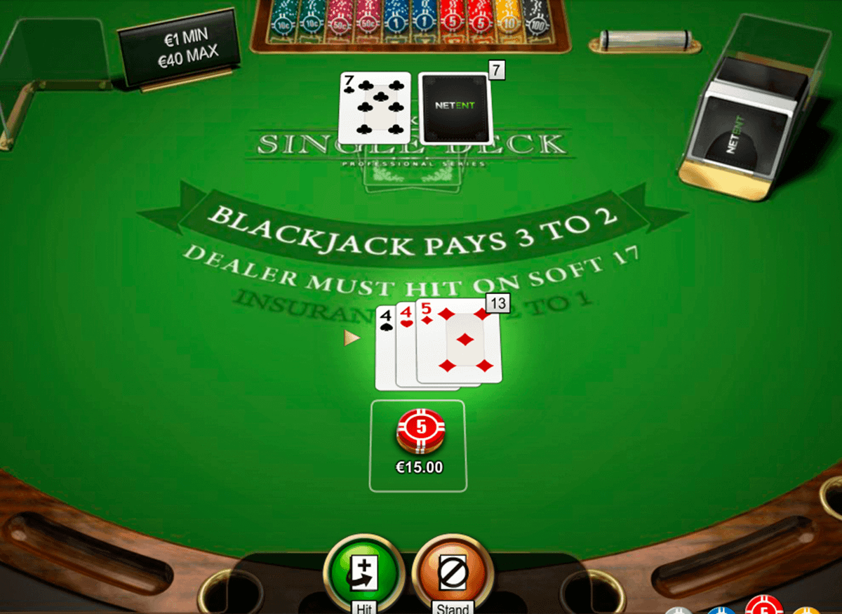 Play Single Deck Blackjack By NetEnt