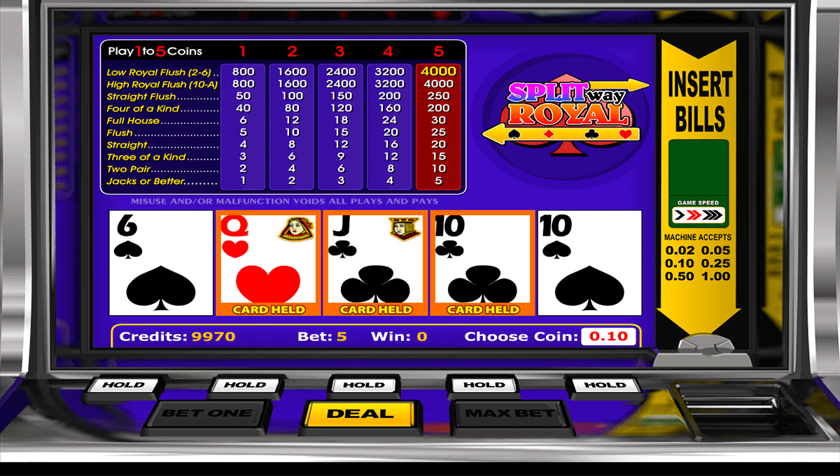 Play Play Split Way Royal Poker By Betsoft For Free