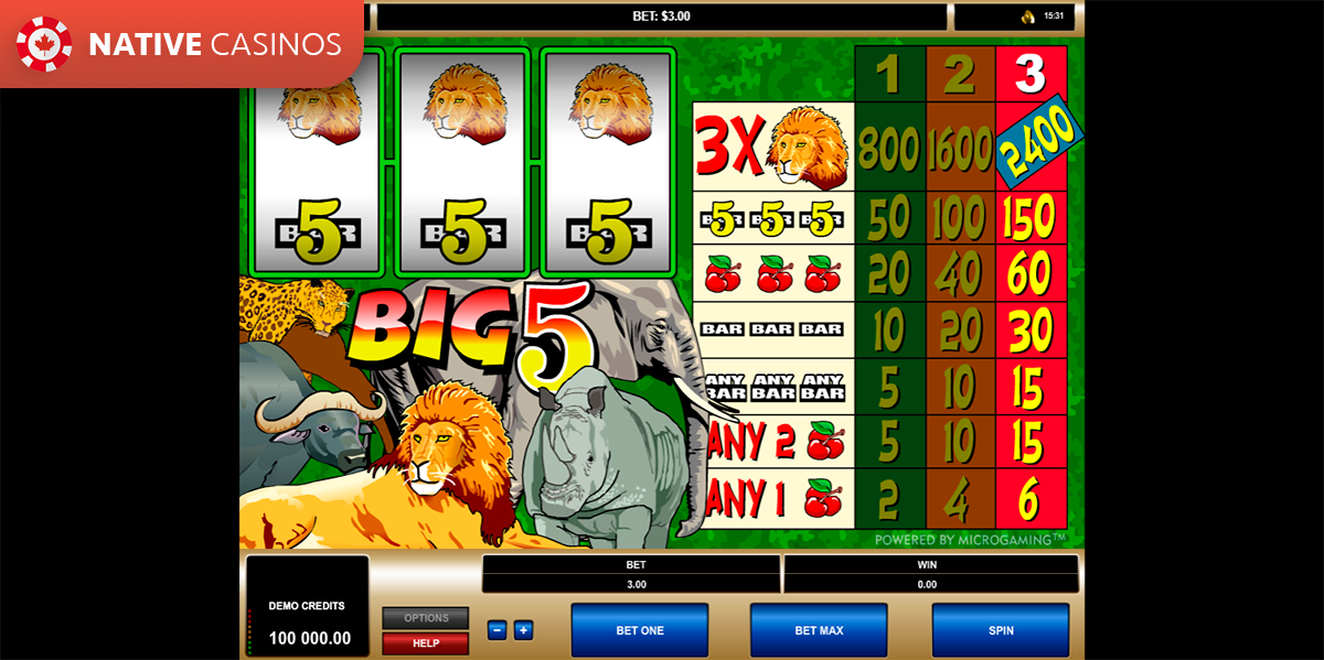 Play Big 5 by Microgaming